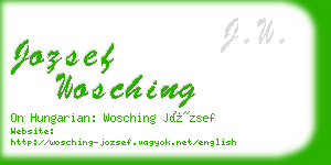 jozsef wosching business card